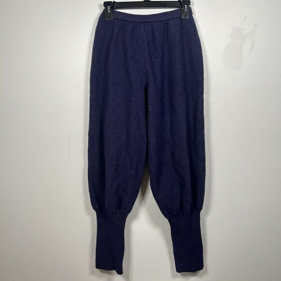 Vintage France Andrevie Purple Wool Joggers Pants Avant Garde Designer Small - Picture 1 of 8